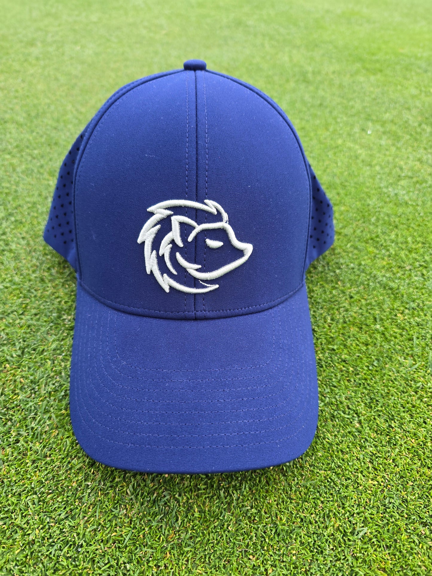 Navy Hat with Yellow Logo (MOQ 50)